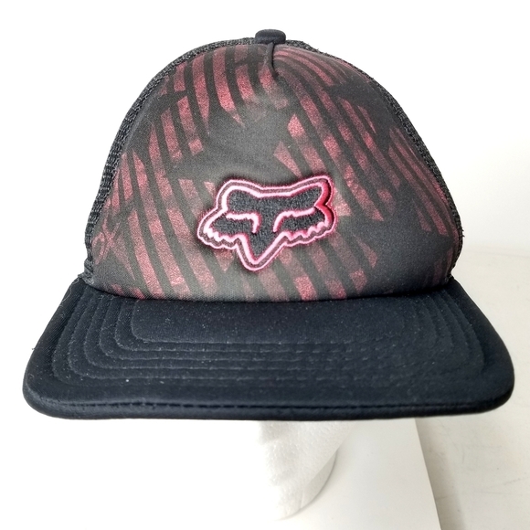 Fox Riders Co Black and Pink  Mesh Adjustable Snapback Unisex Baseball Cap O/S - Picture 1 of 7